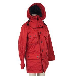 R. NEWBOLD ~ WOMENS MEDIUM ~ RED CARGO HEAVY DUTY WINTER JACKET COAT